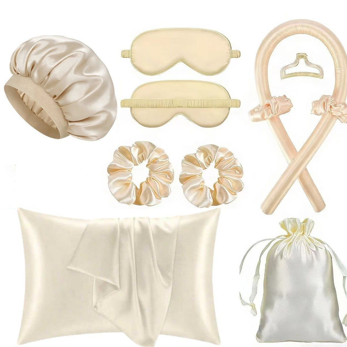 Heatless Hair Curling Set with Sleep Cap